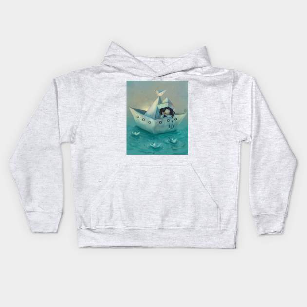 Paper Boat Kids Hoodie by selvagemqt